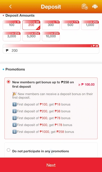 Enter the amount you wish to top up