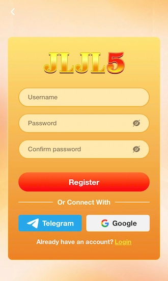 Fill in the registration information on the form.